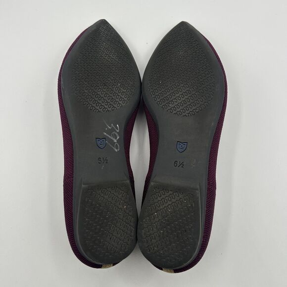 Rothy’s The Point Violet Pointed Toe Women’s Size 6.5 Flats Slip On Shoes - Picture 6 of 8